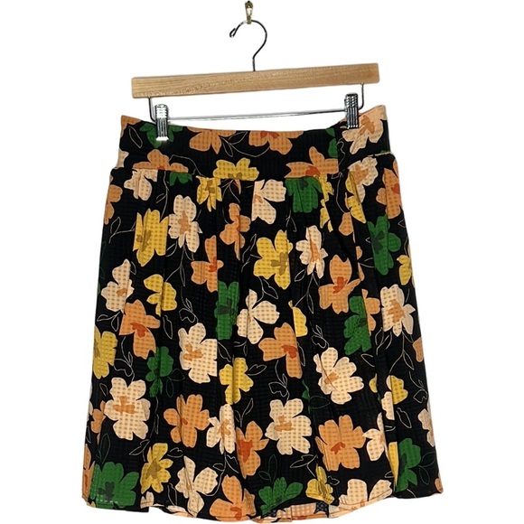 NWT Women's Who What Wear Wide Belt Bow Tie Skirt Hand Drawn Floral size 2X - Picture 4 of 7